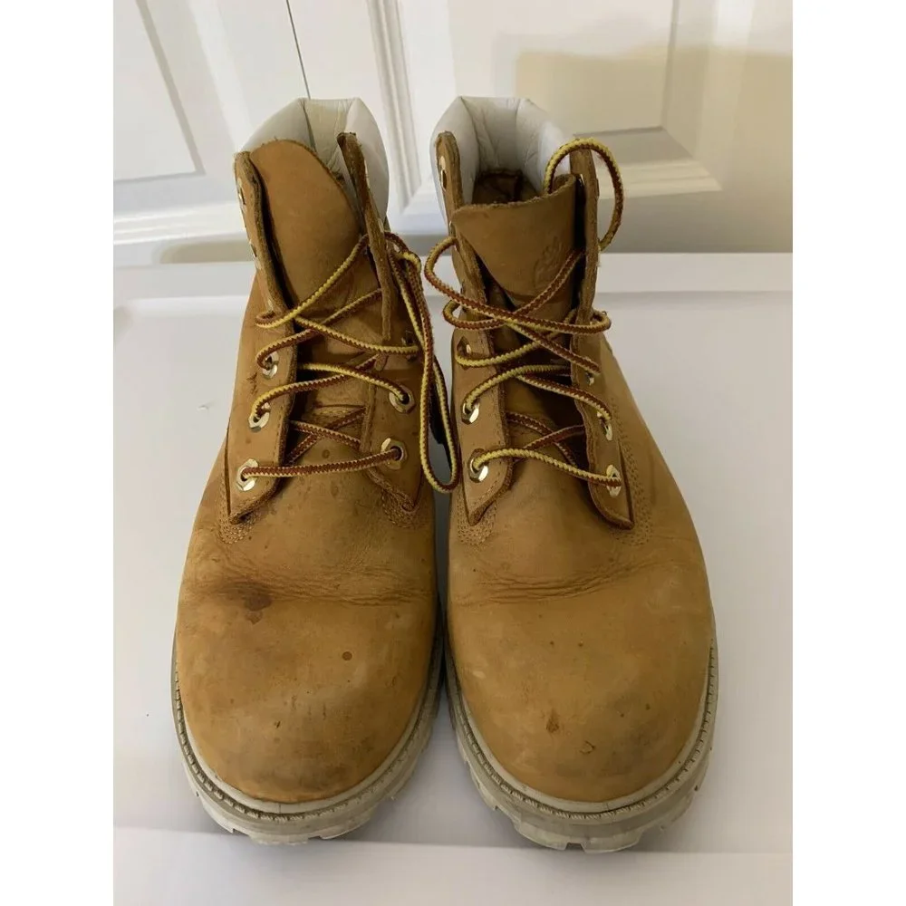 TIMBERLAND Men's Sz 5 Wheat White‎ Suede Boots Rare Color Combo